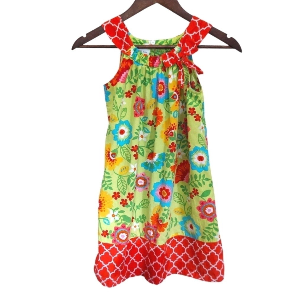 Bonnie Jean Floral Cotton Sleeveless Summer Dress
